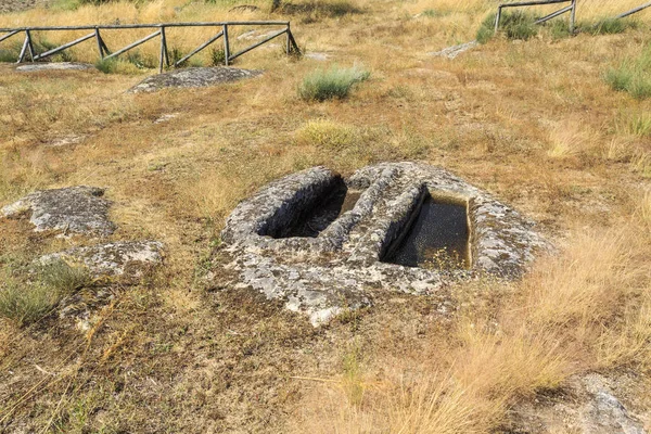 View Pair Early Middle Ages Non Anthropomorphic Graves 7Th 8Th — Stock Photo, Image