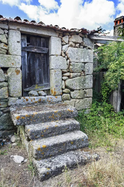 Detail Construction Traditional Local Granite House Rural Architecture Beira Alta — Stock Photo, Image