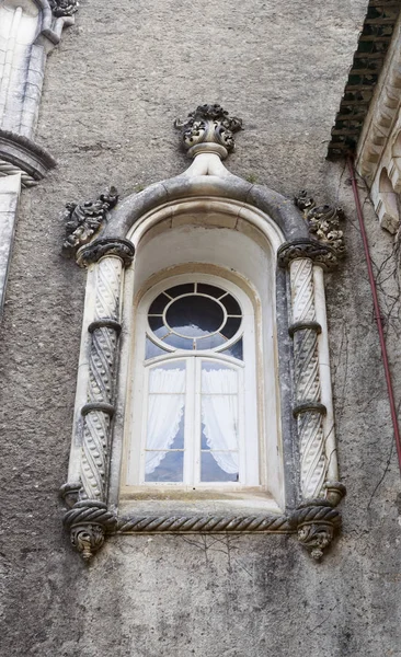 Okna Stylu Architektury Neo Manuelińskim Palace Hotel Bussaco Zbudowany Pod — Zdjęcie stockowe