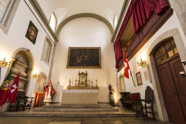 Ana Şapel kilise Santa Luzia ve St sütyen, Sovereign askeri ve ise Malta sipariş, üzerinde 25 Temmuz 2018 Lizbon, Portekiz ait detay