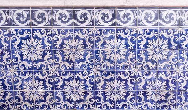 Panel Azulejos Históricos Con Patrón Geométrico Belvedere Santa Luzia Lisboa —  Fotos de Stock