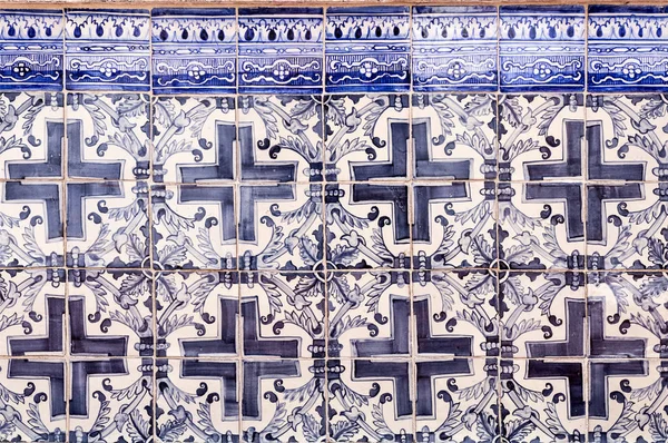 Historische Fliesentafel Mit Geometrischen Motiven Santa Luzia Belvedere Lisbon Portugal — Stockfoto