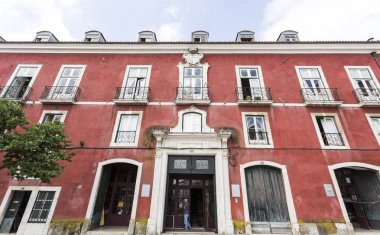Cephe üzerinde 16 Temmuz 2018 Lizbon, Portekiz Portekizce Dekoratif Sanatlar Müzesi, Lizbon, evler 17 Azurara Sarayı