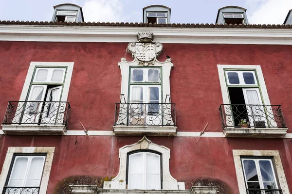 Detail Van Gevel Van Het 17E Eeuwse Azurara Paleis Waar — Stockfoto