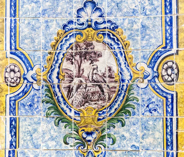 Panels of polychromatic tiles of the 19th century — Stock Photo, Image