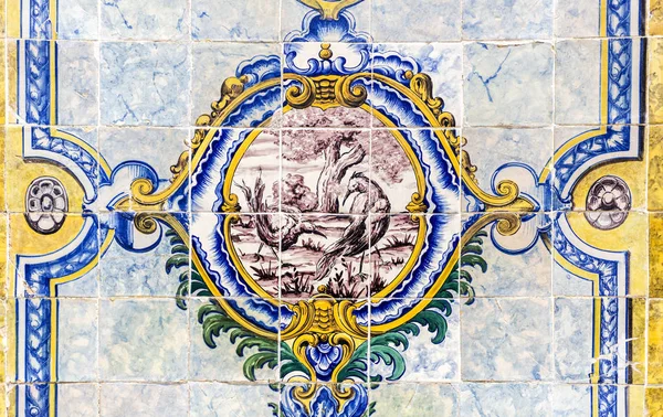 19世纪的多色瓷砖面板 — 图库照片