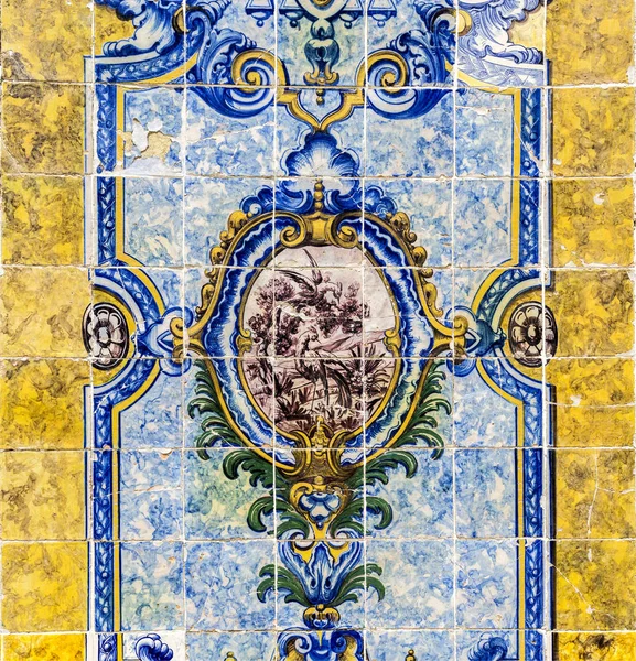 Panels of polychromatic tiles of the 19th century — Stock Photo, Image