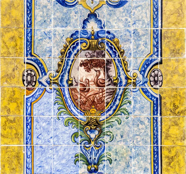 Panels of polychromatic tiles of the 19th century — Stock Photo, Image