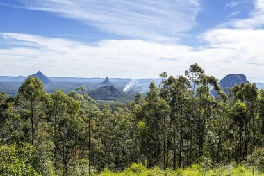 Glass House Mountains ��� Views from Mount Beerburrum Summit  clipart