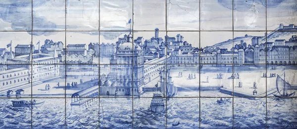 Lisbon Historical View in the 18th Century — Stock Photo, Image