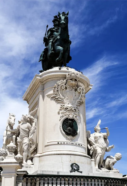 Statua di Lisbona del Re Giuseppe I del Portogallo (12 ottobre 1833 ) — Foto Stock