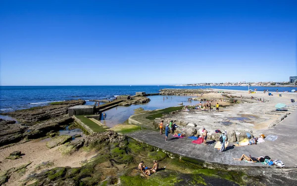 Estoril Océan Atlantique à Tamariz Beach — Photo