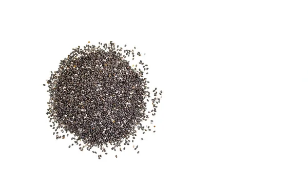 Chia Samen Sind Winzige Schwarze Samen Der Pflanze Salvia Hispanica — Stockfoto