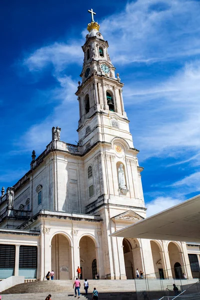 Vue Basilique Notre Dame Rosaire Dans Sanctuaire Notre Dame Fatima — Photo