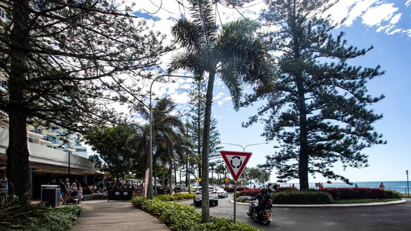 Uitzicht Esplanade Belangrijkste Kustlaan Van Mooloolaba Queensland Australië — Stockfoto