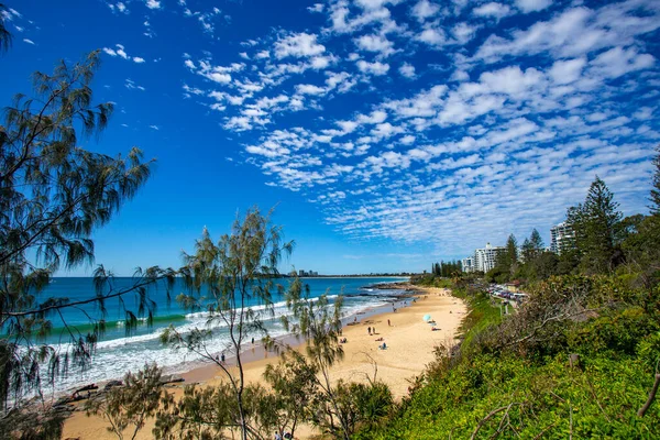 Vista Franja Playa Mooloolaba Queensland Australia — Foto de Stock