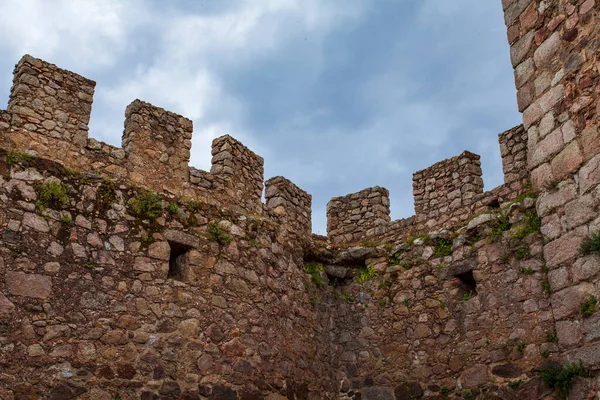 Almourol Středověký Hrad Přestavěný Vrcholu Ostrůvku Uprostřed Řeky Tagus Století — Stock fotografie