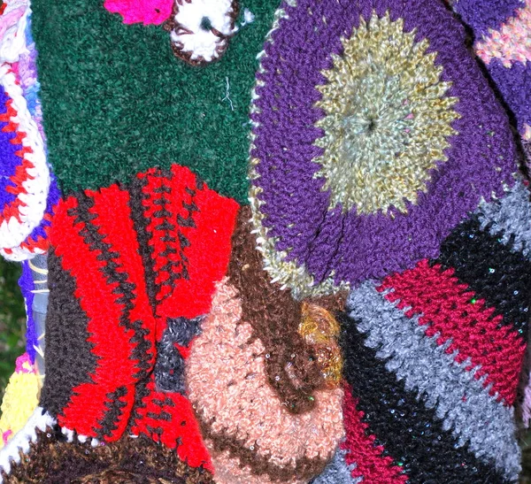 Modèles Crochet Colorés Tricotés Vendre Extérieur — Photo