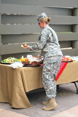 Cheyenne, Wy. 5 Haziran 2014. Circa: Abd ordusunda erkekler ve kadınlar için brunch hizmetleri için onlara teşekkür.
