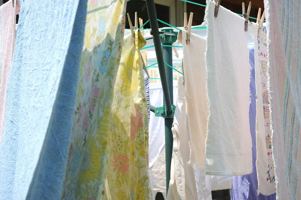 Wassen Dag Lijn Drogen Het Land — Stockfoto