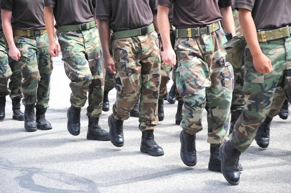 Accademia Militare Marcia Una Parata Fuori — Foto Stock