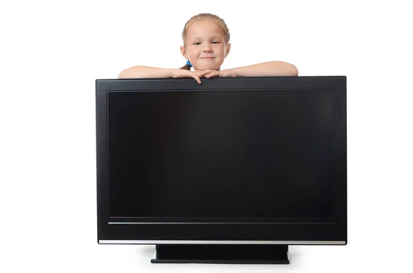 Little Girl Hides Lsd Isolated — Stock Photo, Image