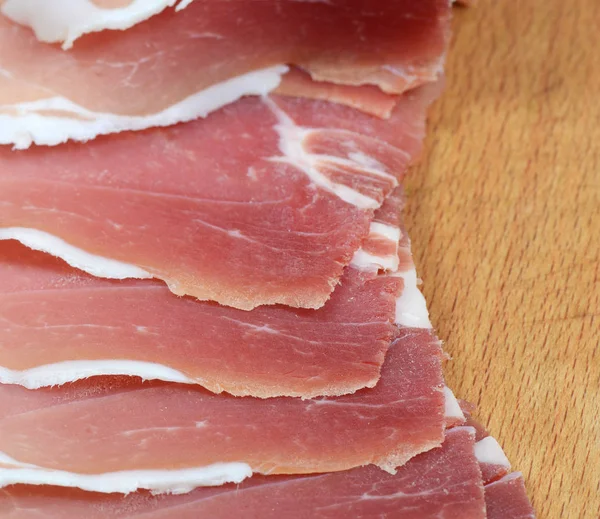 Fried Bacon Slices Closeup — Stock Photo, Image