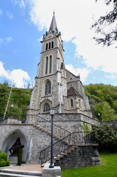 Kathedraal Van Florin Vaduz Liechtenstein — Stockfoto