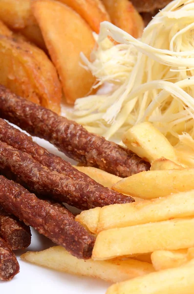 Fried Chicken Fries Plate — Stock Photo, Image