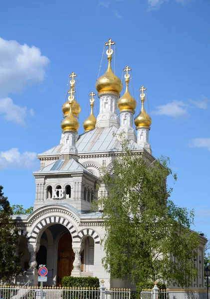 Kuppel Russisk Ortodoks Kirke Geneve – stockfoto