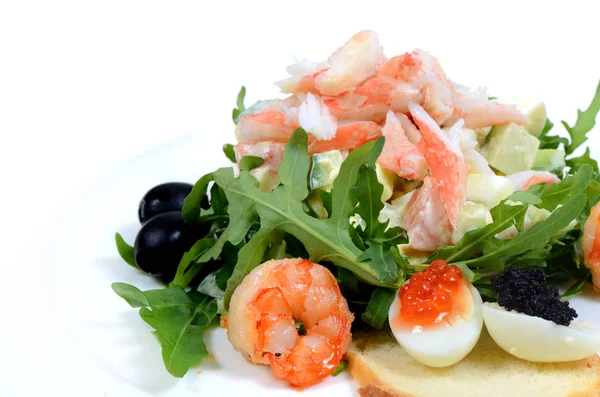 Seafood Salad Close Vie — Stock Photo, Image