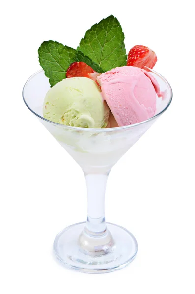 Gelato Tazza Sfondo Bianco Immagine Stock