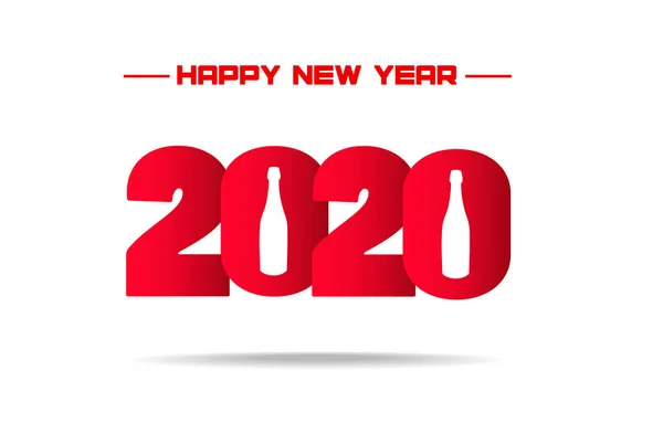 新年2020在白色背景 抽象海报 免版税图库矢量图片