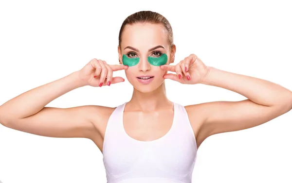 Woman portrait, patches under the eyes — Stock Photo, Image