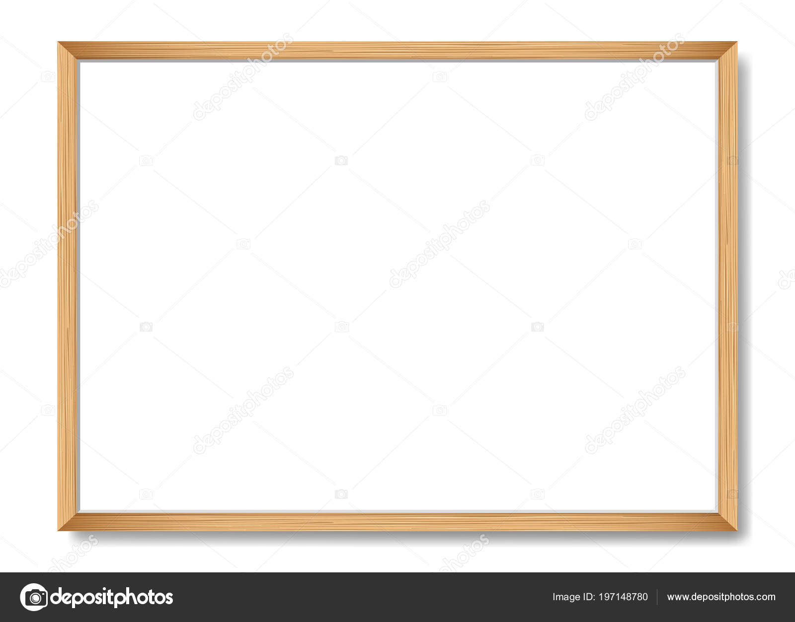 Blank wooden frame. Vector template Stock Vector Image by ©kazyavka