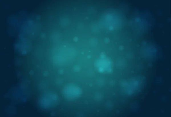 Абстрактное Размытие Темно Бирюзового Голубого Горизонтального Векторного Фона Боке Огнями — стоковый вектор