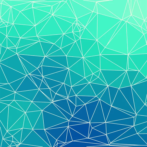 Vector Abstracto Geométrico Aqua Verde Azul Fondo Que Consiste Triángulos — Vector de stock