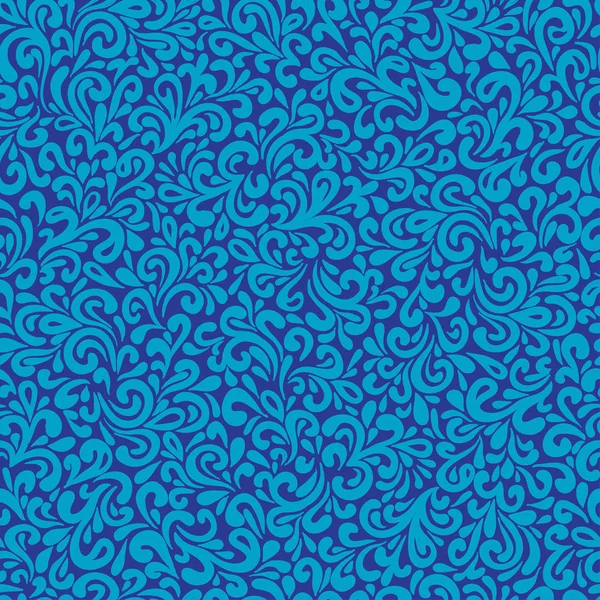 Vector Abstracto Dibujado Mano Garabato Azul Patrón Sin Costuras — Archivo Imágenes Vectoriales