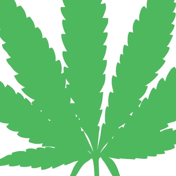 マリファナの葉の緑の背景 手描きの麻薬大麻背景 麻ベクトル イラストの壁紙 — ストックベクタ