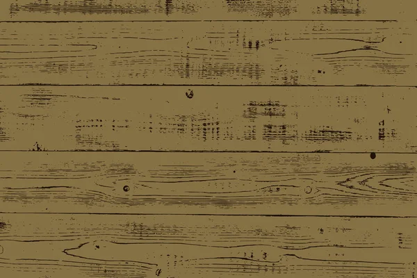 グランジの木材は 水平テクスチャをオーバーレイします ベクター イラスト背景暗い茶色と黒 横向き 自然の素朴な苦しめられた背景 — ストックベクタ