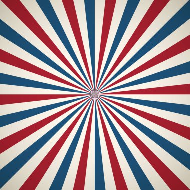 Vatansever arka plan. ABD Bağımsızlık günü sqaure tasarım duvar kağıdı. Stripes zemin ışık retro ışınları ile.