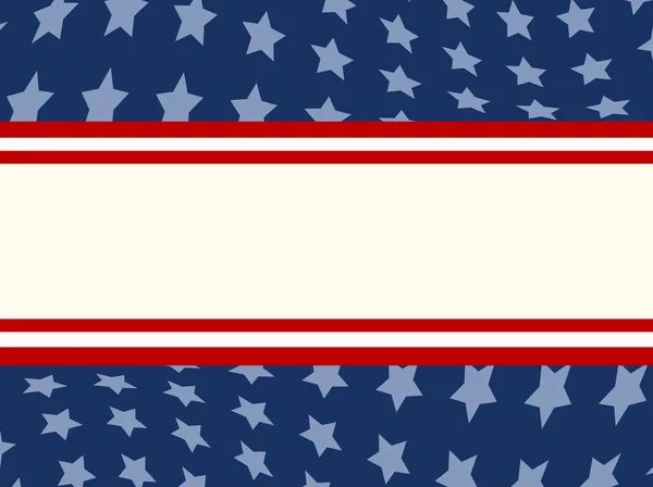 Fondo Patriótico Bandera Americana Marco Blanco Estados Unidos Con Espacio — Vector de stock