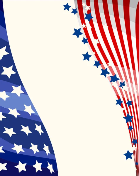 Amerikan bayrağı vatansever arka plan. Amerika Birleşik Devletleri boş çerçeve metin için yer ile. Bağımsızlık günü tasarım şablonu. Stars and stripes zemin