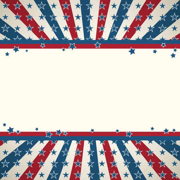 Американський Прапор Вітчизняної Фону Сполучені Штати Порожній Кадр Місця Тексту — стоковий вектор