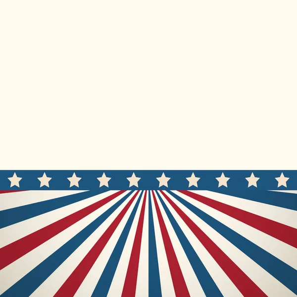 Fondo Patriótico Bandera Americana Marco Blanco Estados Unidos Con Espacio — Archivo Imágenes Vectoriales