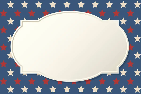 Amerikaanse Patriottische Achtergrond Verenigde Staten Blanco Vintage Horizontaal Frame Met — Stockvector