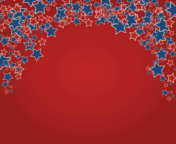 Amerikanska Patriotiska Röd Bakgrund Förenta Staterna Tom Ram Med Utrymme — Stock vektor