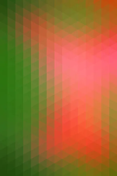 Vecteur Abstrait Géométrique Fond Orange Vert Formé Triangles Rangées Format — Image vectorielle