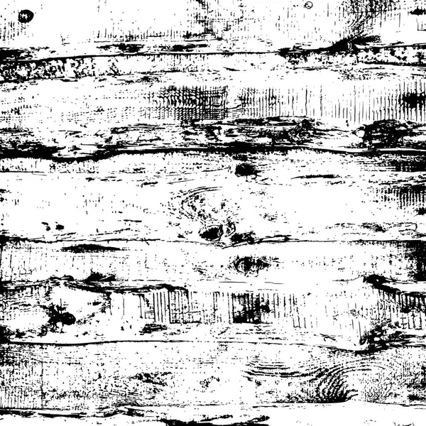 Grunge Ahşap Doku Yerleşimi Vektör Çizim Arka Planda Siyah Beyaz — Stok Vektör