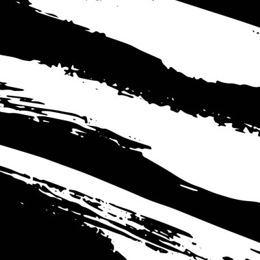 Artistik grunge fırça darbesi. Siyah arka planda beyaz renkte. Tasarım elemanı vektör çizimi.